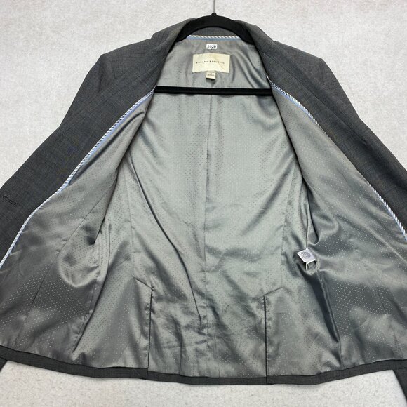 Banana Republic Blazer Womens 8 Gray One Button Wool Blend Jacket - Picture 10 of 14